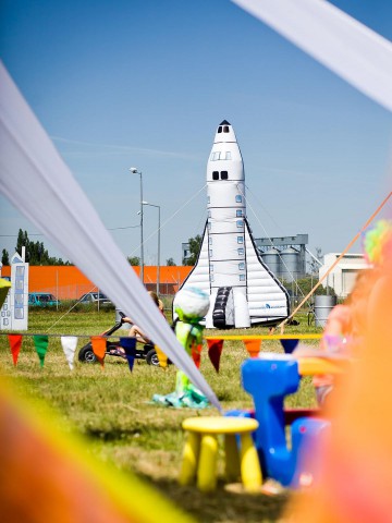 Inflatable rocket - unique advertising balloon.