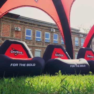 VENTO inflatable armchairs with Doritos branding