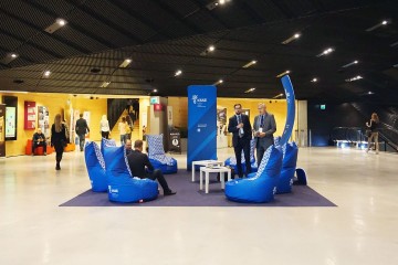 Relax area during the conference at the International Congress Center in Katowice.