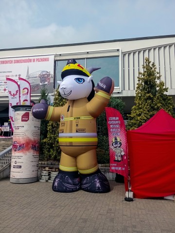 Inflatable mascot for Firefighters Foundation