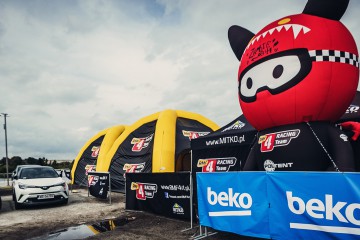 Unusual Balloon Mascot of the RMF 4Racing Team rally team