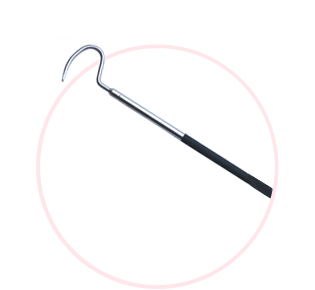 Telescopic handle with a hook
